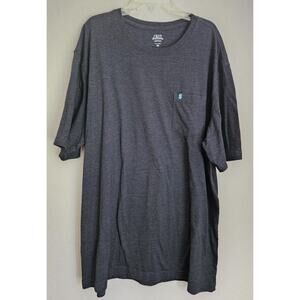 T-Shir-Men's Izod Saltwater Relaxed Classics-Gray/Black-Size XXL